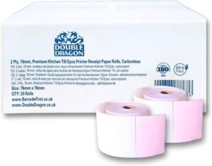 White and Pink Rolls 20 Rolls in A Box 76 x 76 2 ply