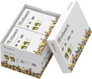 Printer Paper Copier Paper 5000 Sheets 10 x 500 A4 80g Premium White Test Winner PEFC