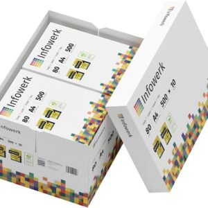 Printer Paper Copier Paper 5000 Sheets 10 x 500 A4 80g Premium White Test Winner PEFC