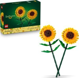 LEGO Botanicals Sunflowers - Yellow Faux Flowers Building Set - Desk Decoration or Floral Bouquet Home Decor - Gift for 8+ Year Old Girls, Boys and Teenagers - Botanical Collection