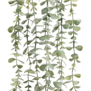 Der Rose Fake Plants Hanging Artificial Faux Plant Potted Eucalyptus Plants for Indoor Boho Bedroom Bathroom Home Wall Shelf Decor