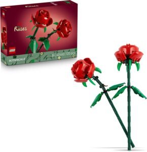 LEGO Botanicals Roses - Faux Flowers Building Set - Desk Decoration or Floral Home Decor - Nature Toy for 8+ Year Old Girls & Teens - Birthday Gift Idea