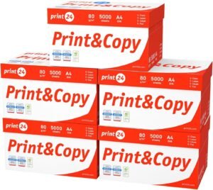 Printer Paper Copier Paper 25000 Sheets 50 x 500 A4 80g Premium White Test Winner PEFC
