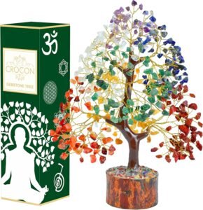The Original 7 Chakra Crystal Tree Birthday Gifts for Women & men Crystal Tree of Life Sister birthday gift Home Decor Healing Crystals Gifts for Mom Positive Energy New Home House Warming Gift Women