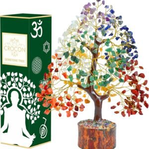 The Original 7 Chakra Crystal Tree Birthday Gifts for Women & men Crystal Tree of Life Sister birthday gift Home Decor Healing Crystals Gifts for Mom Positive Energy New Home House Warming Gift Women