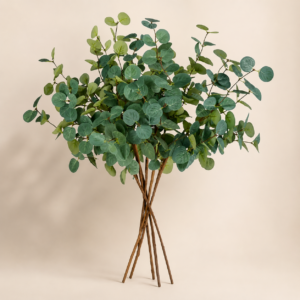 Beferr 6 Bunches Artificial Eucalyptus Stems with Leaves – Decorative Faux Greenery for Home and Wedding Décor