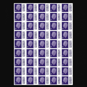 50 Pcs Albian Trading 1st Class Purple Barcoded Self-Adhesive Postage Stamps