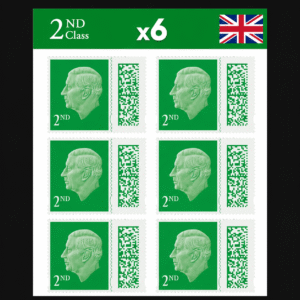 6 Pcs Albian Trading 2nd Class Postage Stamps