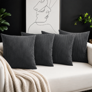 Aspire Homeware Grey Cushions with Covers – 45 x 45 cm