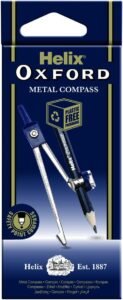 Helix Oxford Metal Compass & Pencil Navy Blue