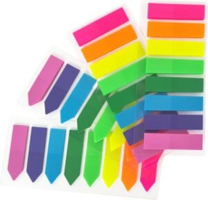 OWLKELA 800 Pack Sticky Tabs 8 Color Writable Index Flags