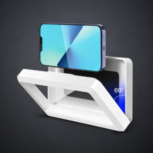360° Rotating Shower Phone Holder – Transparent Waterproof Bathroom Mobile Mount for Shower Use