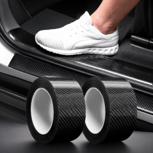 3D Carbon Fibre-Style Car Door Edge Protector Strip – Scratch-Resistant Trim Guard for Cars