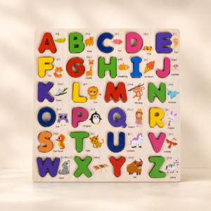 Capital Alphabet and Number Puzzle Board for Children – Educational Letter and Counting Learning Toy