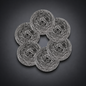 6 Pcs Heavy-Duty Metal Pot Scrubbers – Rust-Resistant Wire Scouring Balls for Kitchen Pots, Pans and Tough Cleaning