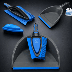 4-in-1 Dustpan and Brush Cleaning Set – Pet Hair Remover and Multi-Surface Cleaning Tools for Home