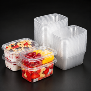 10-Pcs 350ml Reusable Food Storage Containers with Leakproof Lids – Airtight, Stackable Rectangular Meal Prep Boxes, Microwave and Freezer Safe