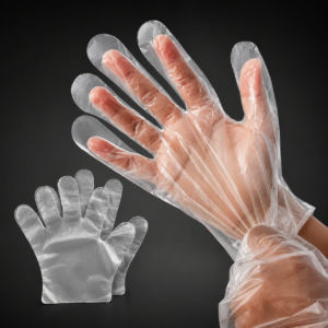 100-Pcs Disposable Plastic Gloves – Food-Safe Lightweight Gloves for Cooking, Meal Prep, Cleaning, BBQ and Catering