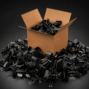 100-Pcs Medium Binder Clips – 5/8 Inch Durable Metal Paper Clips for Office, School, Home and Document Organisation