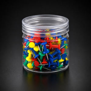 100-Pcs Assorted Colour Push Pins – Thumb Tacks for Cork Boards, Bulletin Boards, Office, School and Home