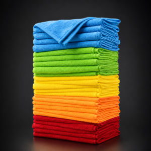 10-Pcs Microfibre Cleaning Cloths – Reusable and Washable Multi-Purpose Cleaning Towels for Kitchen, Home and Commercial Use