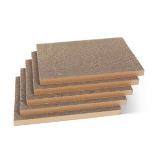 5PCS Reversible Cat Scratching Board – Corrugated Cardboard Refill Pads for Indoor Cats