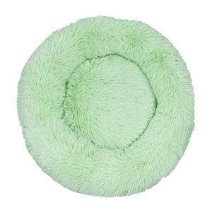 Extra Large Donut Dog & Cat Bed – Detachable Washable Plush Round Comfy Pet Bed (80cm, Green)