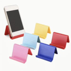 Plastic Phone Stand – Mixed Color Casual Style | Space-Saving Mobile Phone & Tablet Holder | No Assembly Required | Ideal for Home, School & Office Desks
