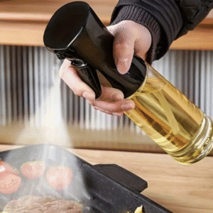Oil Spray Bottle & Plastic Oil Dispenser – Dual-Use Oil Pourer | Leak-Proof Olive Oil Storage | BPA-Free Round Bottle | Handwash Only | Essential Kitchen Tool for Home & Restaurant Use