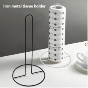 Sturdy Kitchen Countertop Paper Towel Holder – Heavy-Duty Iron Structure | Space-Saving Vertical Design | Modern Minimalist Desktop Organizer for Kitchen, Dining Room & Office