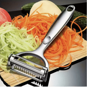 Stainless Steel Heavy-Duty Manual Food Processor & Vegetable/Fruit Chopper with Handle & Lever Mechanism – 430 Grade Multi-Functional Peeler, Wire Cutter, Slicer, Grater – Compact Kitchen Gadget for Chopping, Slicing, Grating – Easy to Clean & Durable Design for Home & Small Kitchens – Ideal for Onions, Potatoes, Carrots, Cucumbers, Tomatoes, Fruits, Vegetables, Vegetable Slicer And Chopper