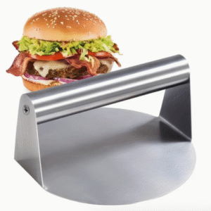 Stainless Steel Burger Press Mold – Non-Stick Round Steak Patty Maker | BBQ Patty Filling Tool for Perfect Burgers | Durable Metal Kitchen & BBQ Accessory
