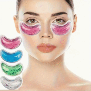 Set of 2 Gel Ice Pack Eye Masks Hot & Cold Therapy • Reusable • Cold Compression • Relieves Eye Strain & Fatigue
