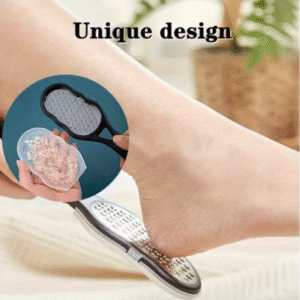 Stainless Steel Foot File Sander Anti-Splash Design • Comfortable Handle • Rust-Proof & Durable • Removes Dead Skin & Calluses • Home SPA & Pedicure Essential