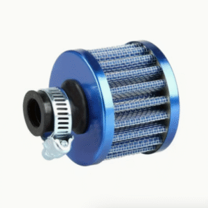 High-Flow 12mm Universal Air Filter with Turbo Ventilation – Metal Mesh Intake Cleaner for Cars & Motorcycles, Round Design, Enhanced Air Circulation, Easy Installation (Red, Blue & Black)