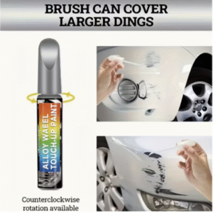 Universal Alloy Wheel Repair Kit – Silvery Finish | Car Rim Scratch & Curb Damage Repair Paint Set