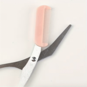 Eyebrow Trimmer with Built-In Comb – Stainless Steel Precision Grooming Scissors