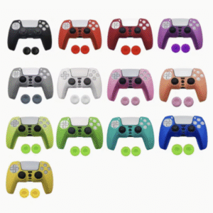 Game Controller Grip + Thumbstick Cap Set – Compatible with PS5 Controllers