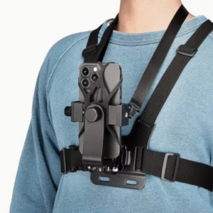 Universal Adjustable Chest Strap Mount for Action Cameras & Smartphones (1 PC)